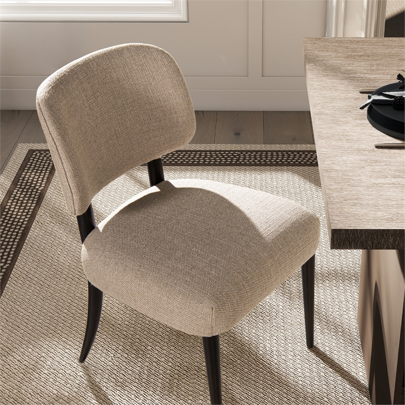 Pemberly Row Split Back Gray Wool Blend Dining Side Chair Set of 2