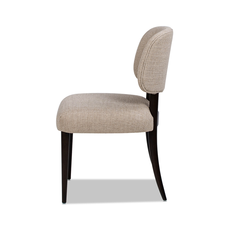 Pemberly Row Split Back Gray Wool Blend Dining Side Chair Set of 2