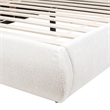 Pemberly Row Grounded Upholstered Platform Bed in Almond White