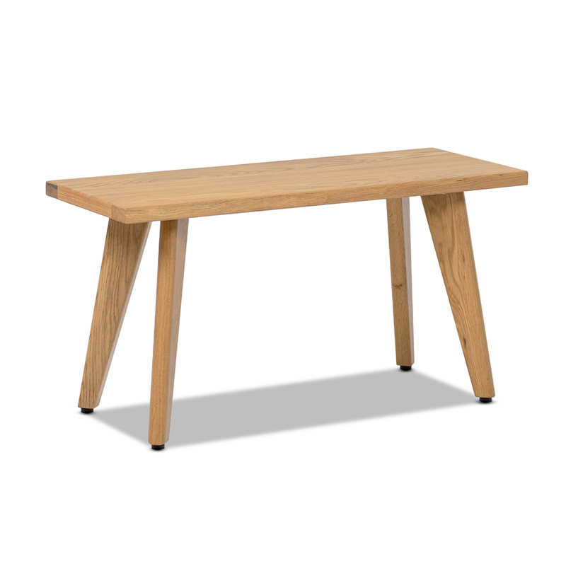 Pemberly Row Solid Oak 6-Piece Extendable Dining Set in Natural Brown