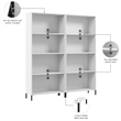 Pemberly Row Contemporary 4 Shelf Bookcase Set of 2 in Engineered Wood