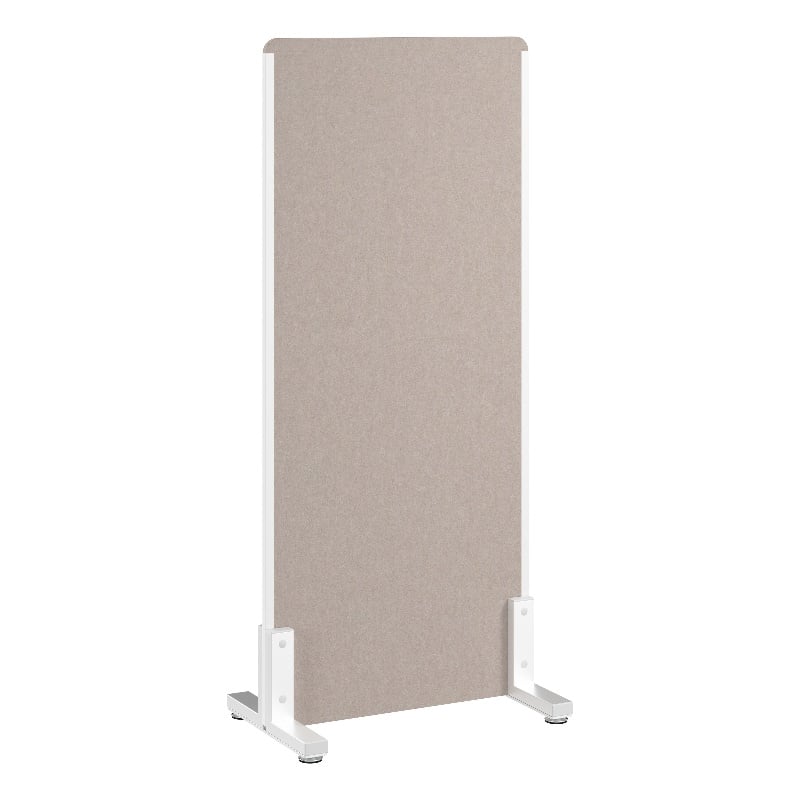 Pemberly Row Contemporary 24W x 55H Freestanding Privacy Screen in Beige