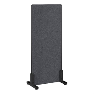 Pemberly Row 24W x 55H Freestanding Privacy Screen in Charcoal