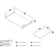 Pemberly Row Contemporary Keyboard Shelf and CPU Platform in Black