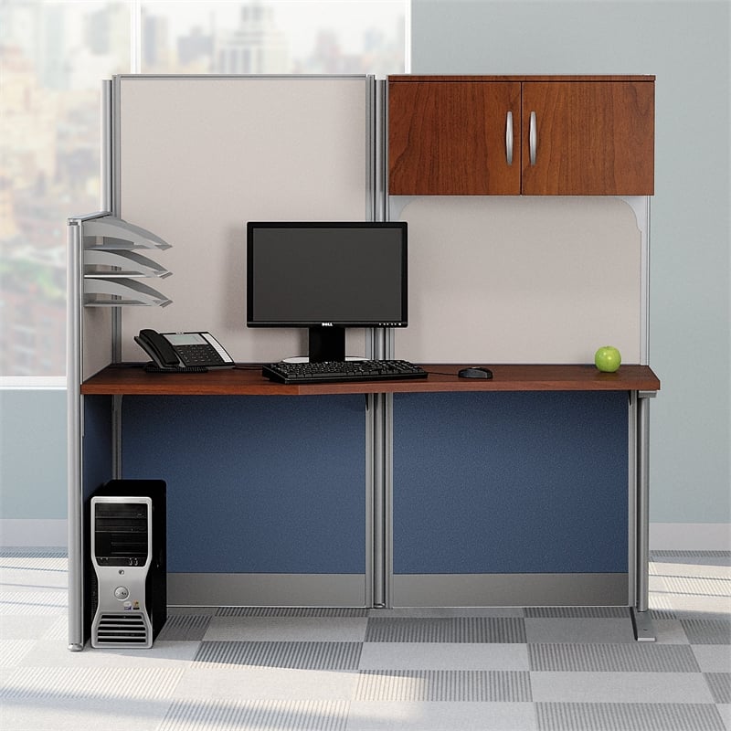 Pemberly Row Contemporary Storage Cabinet with Paper Tray and Pencil Cup