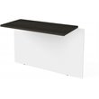 Pemberly Row 40 Inch Desk Bridge With Wire Management in White and Deep Gray