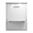 Pemberly Row 68W Queen Murphy Bed With Flip-Down Desk in White