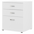 Pemberly Row 28W x 25D x 34H Floor Storage Cabinet With 3 Drawers in White