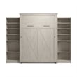 Pemberly Row 119W Queen Murphy Bed With 2 Closet Organizers and X Pattern