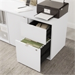 Pemberly Row 30W Office Storage Cabinet With Lockable Drawers in White
