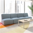 Pemberly Row Modular 4 Seater Sectional Lounge Sofa in Mist Fabric