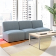 Pemberly Row Modular 3 Seater Sectional Lounge Sofa in Mist Fabric