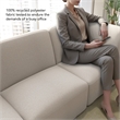 Pemberly Row Modular 4 Seater Sectional Lounge Sofa in Oat Fabric