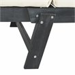Pemberly Row Acacia Wood Outdoor Daybed in Dark Slate Gray/Beige