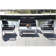 Pemberly Row 4-Piece Metal Outdoor Living Set in White/Black