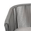 Pemberly Row Stackable Rattan Chairs in Gray Rope/Gray Cushion (Set of 2)