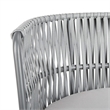 Pemberly Row Rattan/Polyester Rope Chairs in Gray Rope/Gray Cushion (Set of 2)