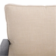 Pemberly Row Eucalyptus Wood Outdoor Sofa in Black / White with Cushions