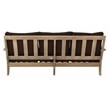 Pemberly Row Eucalyptus Wood Outdoor Sofa with Cushions in Natural / Brown