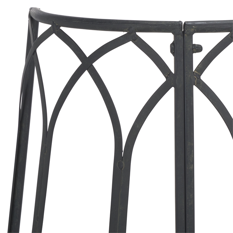 Pemberly Row Iron Benches in Black for Indoor and Outdoor Seating