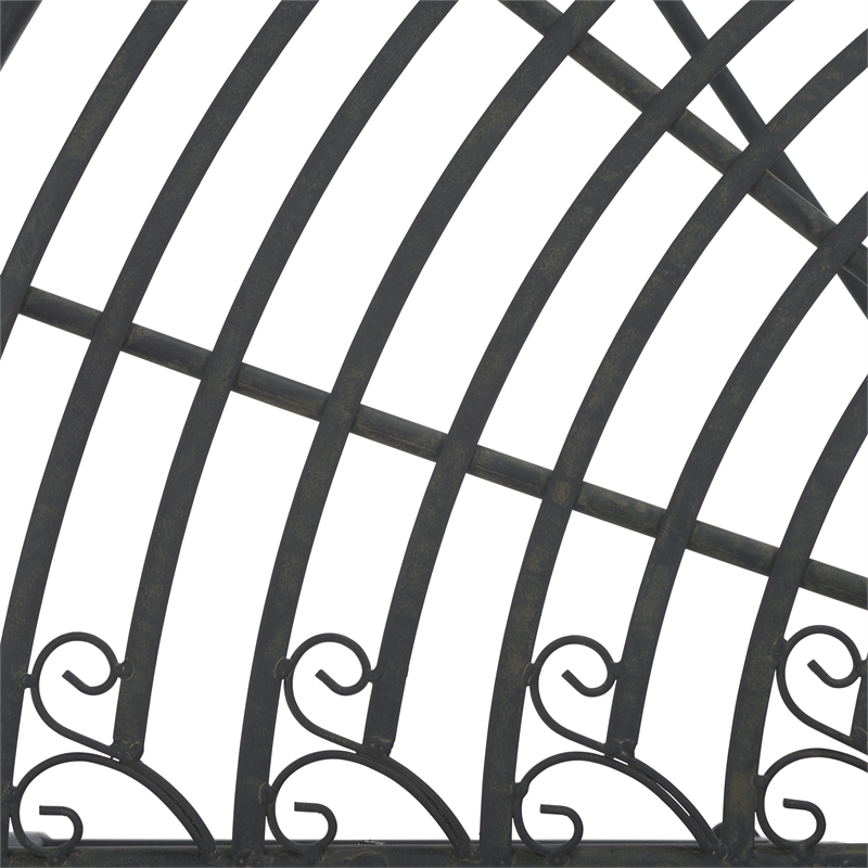 Pemberly Row Iron Benches in Black for Indoor and Outdoor Seating