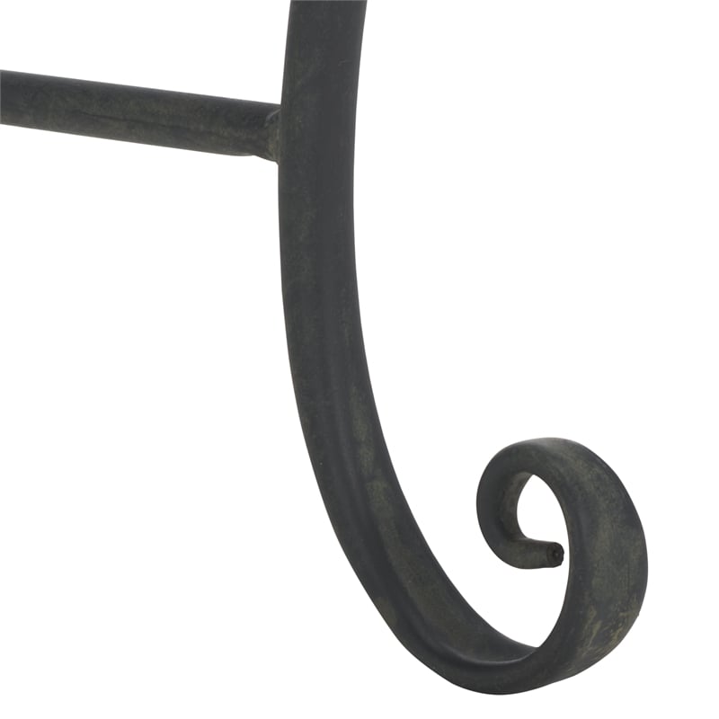 Pemberly Row Iron Benches in Black for Indoor and Outdoor Seating