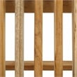 Pemberly Row Teak Wood and Brass Folding Arm Chair in Natural