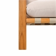 Pemberly Row Brazilian Teak Wood Patio Chair in Natural / White