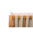 Pemberly Row Brazilian Teak Wood Patio Chair in Natural / White