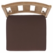 Pemberly Row Eucalyptus Wood Outdoor Dining Chair in Natural / Brown