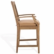 Pemberly Row Eucalyptus Wood Patio Counter Stools in Natural / Brown
