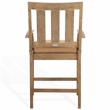 Pemberly Row Eucalyptus Wood Patio Counter Stools in Natural / Brown