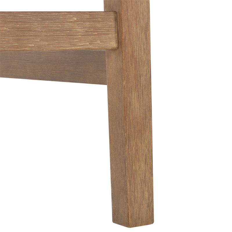 Pemberly Row Eucalyptus Wood Patio Counter Stools in Natural / Brown