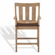 Pemberly Row Eucalyptus Wood Patio Counter Stools in Natural / Brown