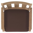 Pemberly Row Eucalyptus Wood Patio Counter Stools in Natural / Brown