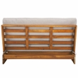 Pemberly Row Acacia Wood and Polyester Outdoor Sofa in Natural / Light Gray