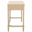 Pemberly Row Pine Wood 2 Drawer Desk with Storage in Natural