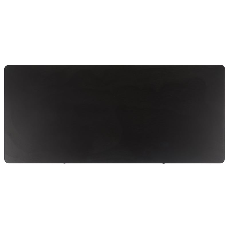 Pemberly Row Pine Wood 2 Drawer Desk with Storage in Matte Black