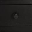 Pemberly Row Pine Wood 2 Drawer Desk with Storage in Matte Black