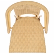 Pemberly Row Aluminum Side Chair Set of 2 in Natural for Indoor/Outdoor