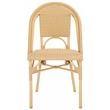 Pemberly Row Aluminum Side Chair Set of 2 in Natural for Indoor/Outdoor
