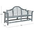 Pemberly Row Decorative Accent Bench with Everyday Comfort and Style