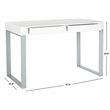 Pemberly Row Desk with Everyday Style for Home Office and Workspace
