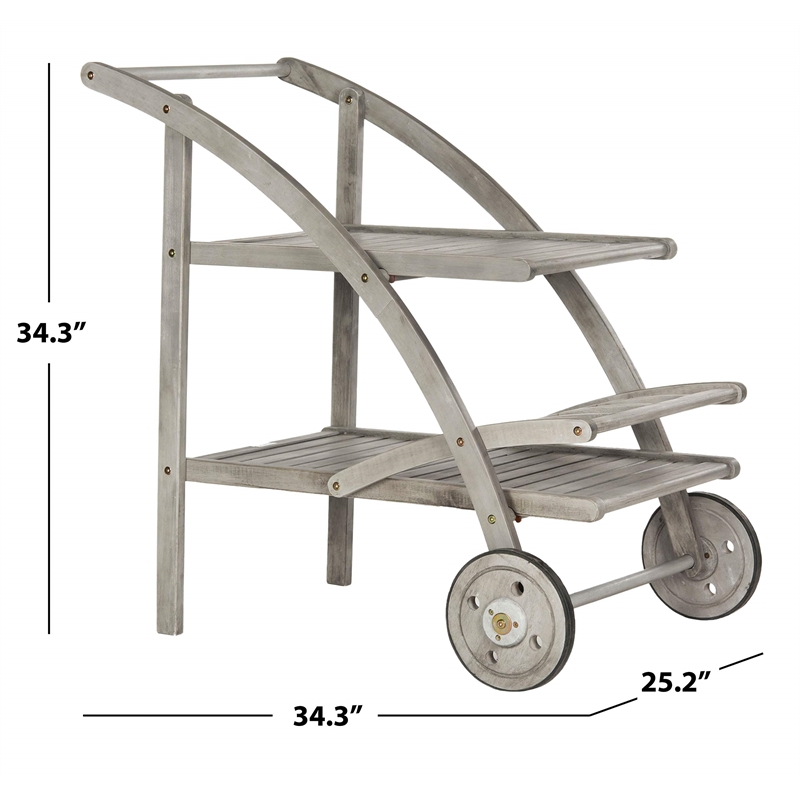 Pemberly Row Tea Cart with Mobile Serving Design for Any Occasion