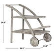 Pemberly Row Tea Cart with Mobile Serving Design for Any Occasion