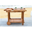 Pemberly Row Tea Trolley with Rolling Convenience for Indoor Serving