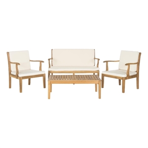 Pemberly Row 4 Piece Outdoor Living Set with Coordinated Comfort