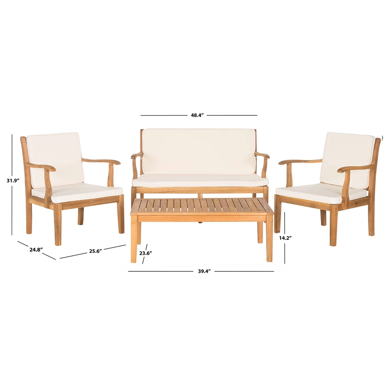 Pemberly Row 4 Piece Outdoor Furniture Set for Stylish Patio Living