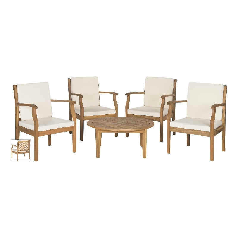 Pemberly Row 5 Piece Outdoor Coffee Set for Patio Conversations