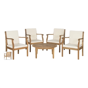 Pemberly Row 5 Piece Outdoor Coffee Set for Patio Conversations